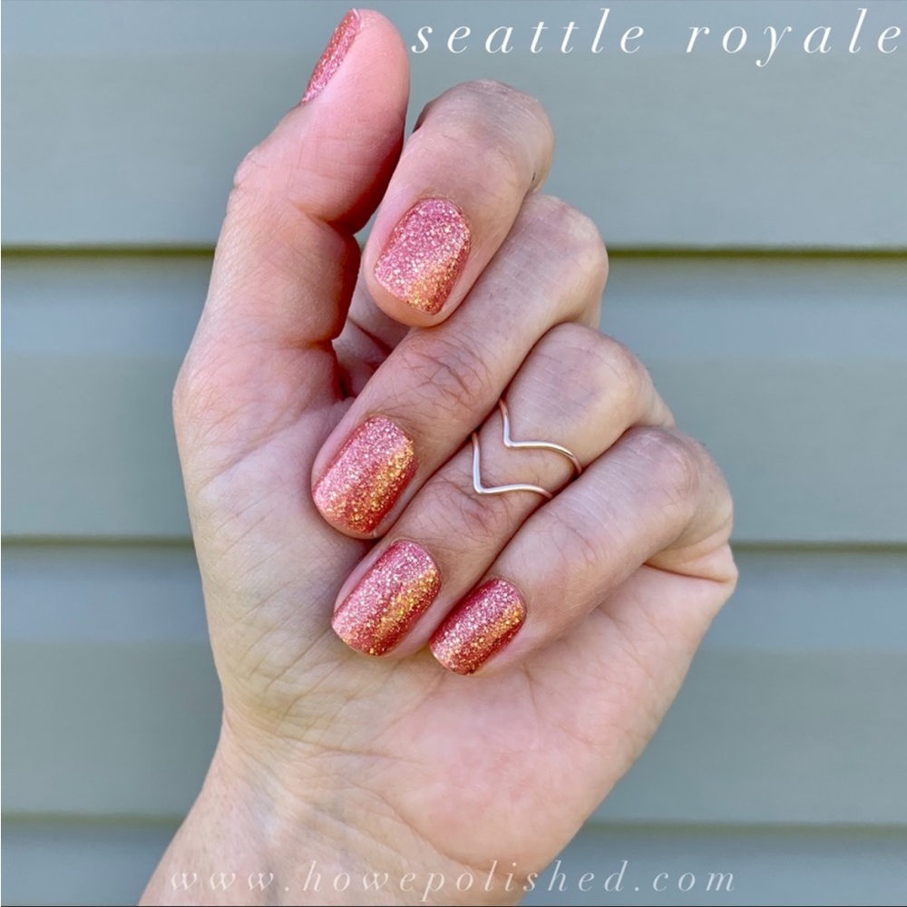 *Retired* Color Street: Seattle Royale | Copper Gold Glitter Orange Fall Autumn - Picture 7 of 14